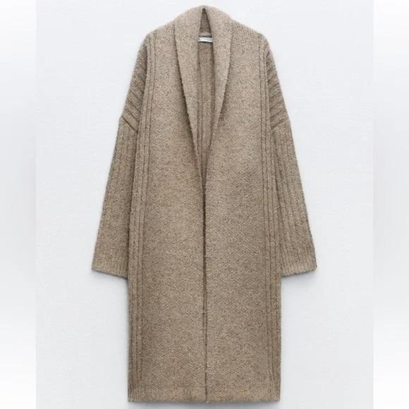 Zara Jackets & Blazers - ZARA RIB KNIT COAT